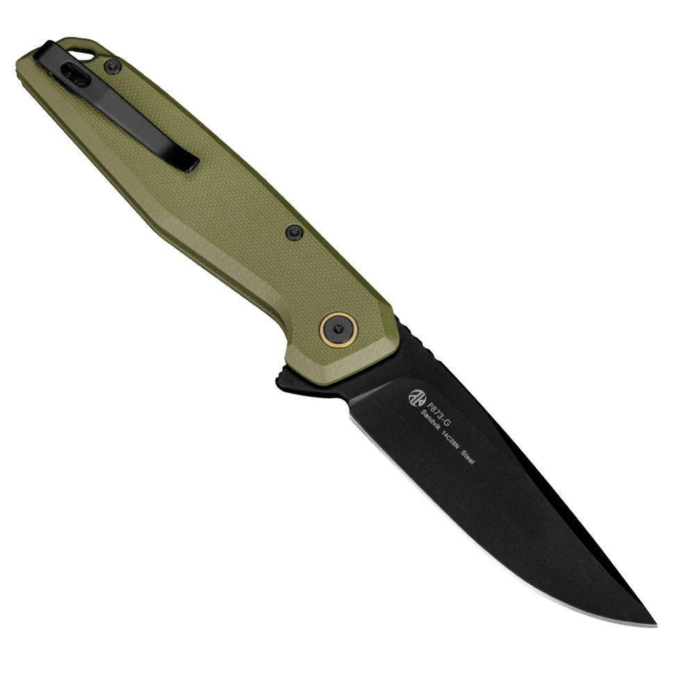 Ніж складаний туристичний Ruike P873-G, (8.8 см)14C28N / G10 зелений — фото 2