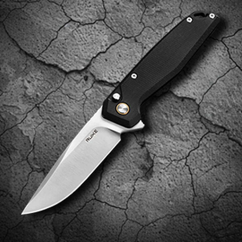 Ніж складаний туристичний Ruike P873-MB, (8.8 см)14C28N / G10 чорний — фото 13