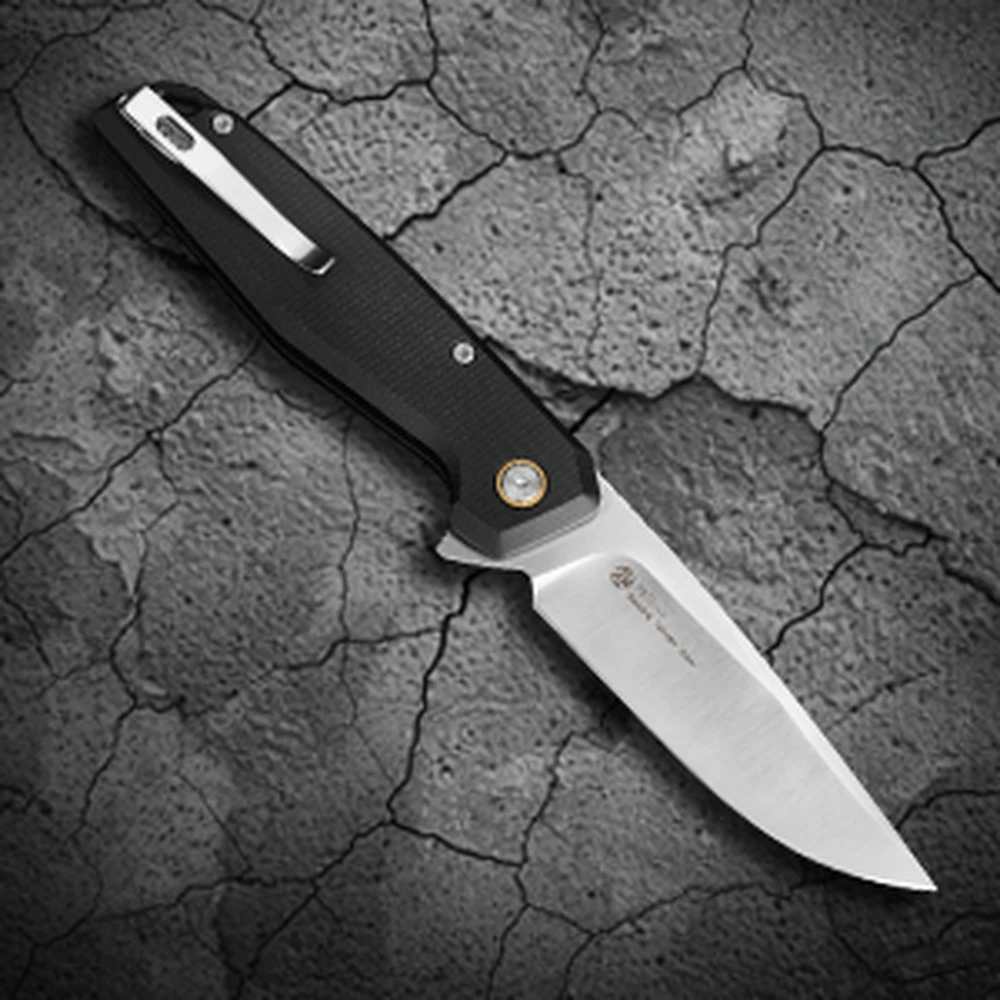 Ніж складаний туристичний Ruike P873-MB, (8.8 см)14C28N / G10 чорний — фото 14