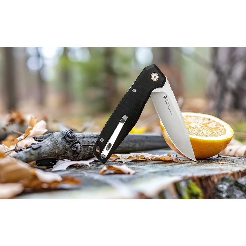 Ніж складаний туристичний Ruike P873-MB, (8.8 см)14C28N / G10 чорний — фото 17