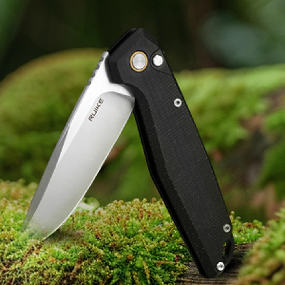 Ніж складаний туристичний Ruike P873-MB, (8.8 см)14C28N / G10 чорний — фото 19