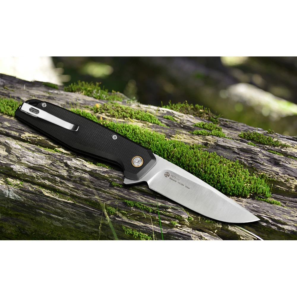 Ніж складаний туристичний Ruike P873-MB, (8.8 см)14C28N / G10 чорний — фото 20