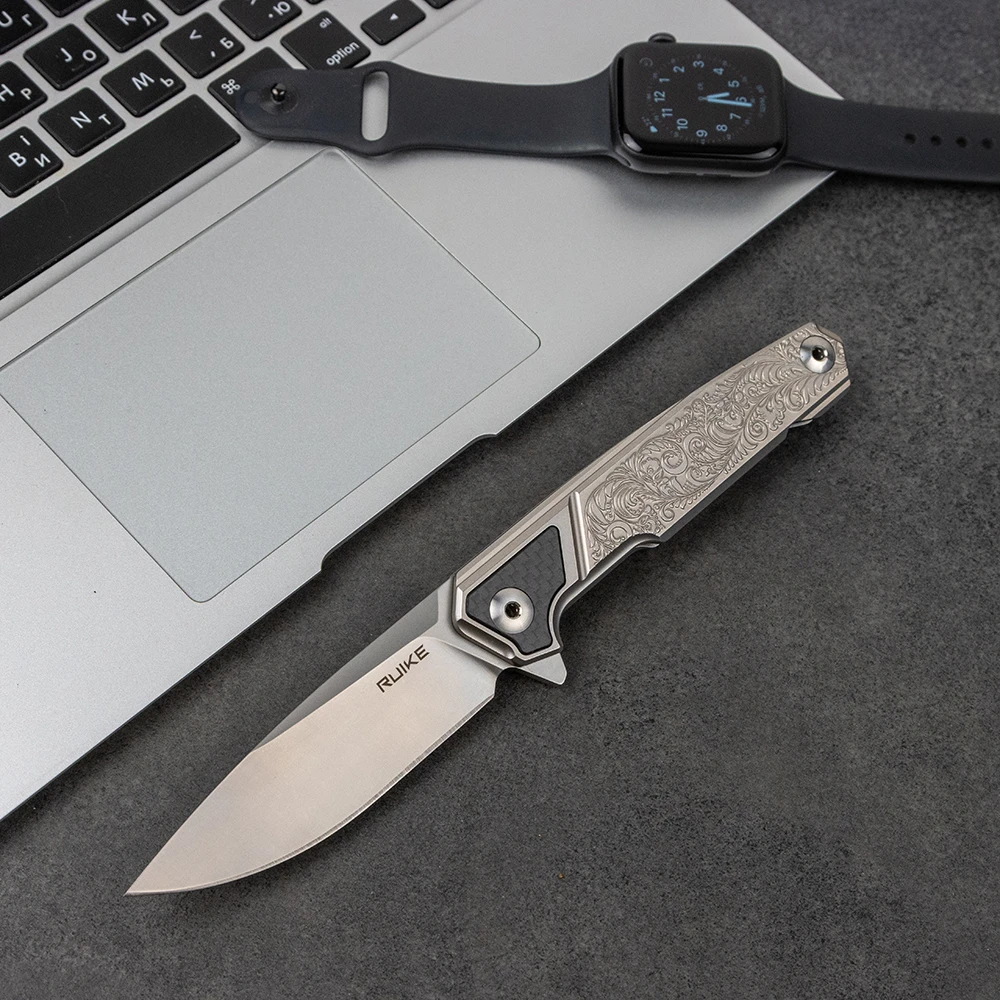 Ніж складаний туристичний Ruike P875-SZ, (8.9 см) 14C28N / steel 420 сірий — фото 5