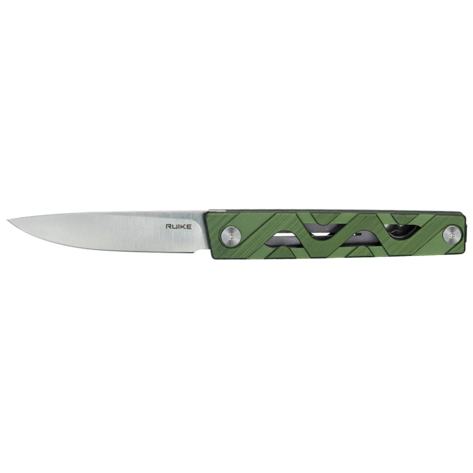 Ніж складаний туристичний Ruike P878-AG, (8.7 см) 14C28N / 6063Aluminum зелений — фото 4