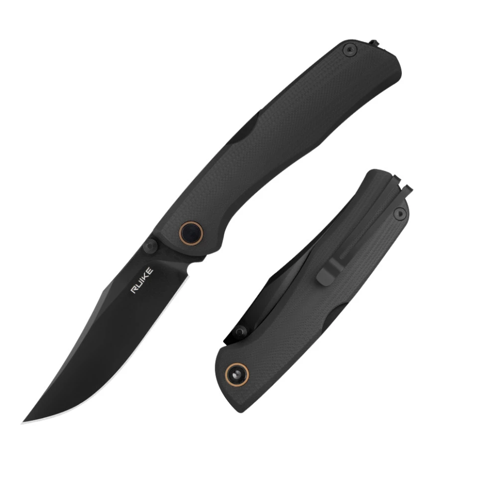 Ніж складаний туристичний Ruike P882-B, (8.5 см) 12С27 /  G10 чорний — фото 10