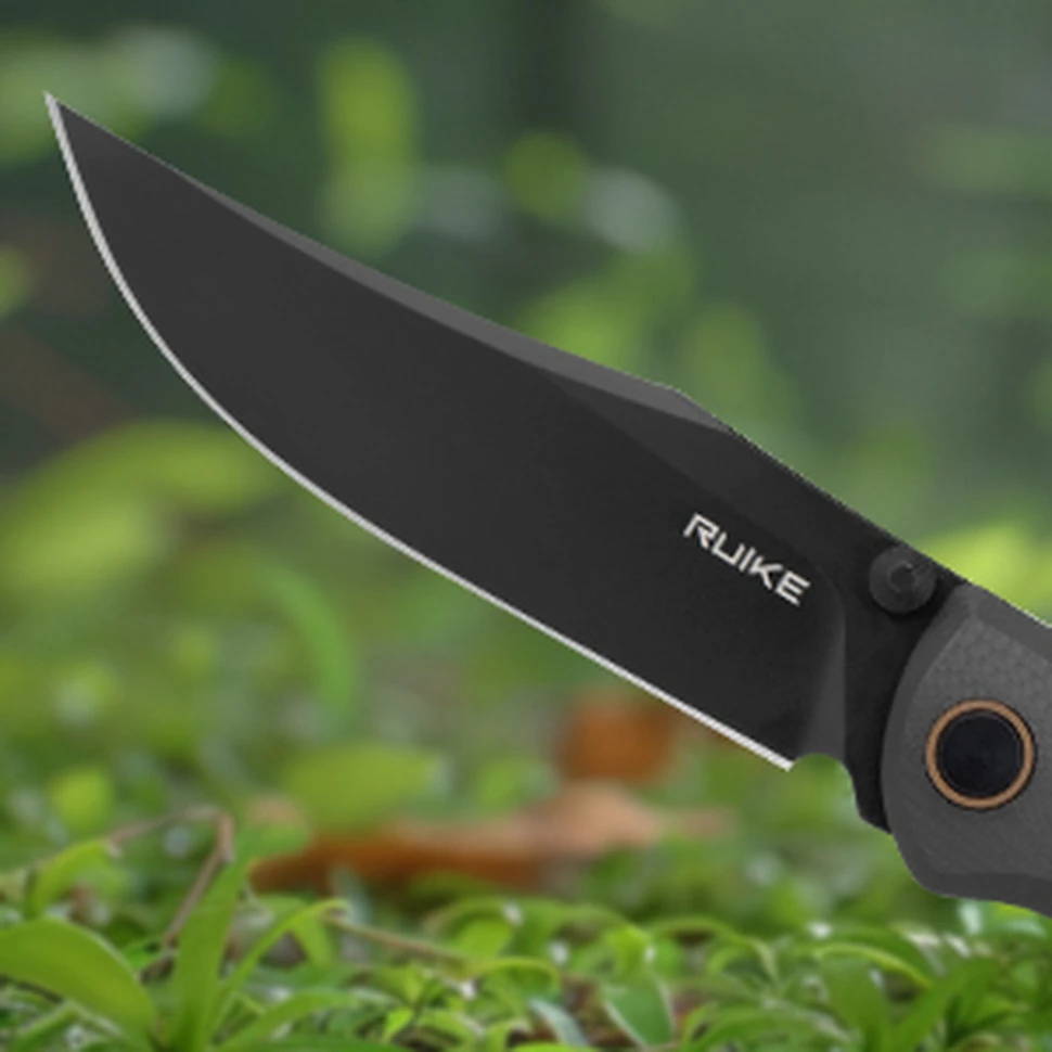 Ніж складаний туристичний Ruike P882-B, (8.5 см) 12С27 /  G10 чорний — фото 13