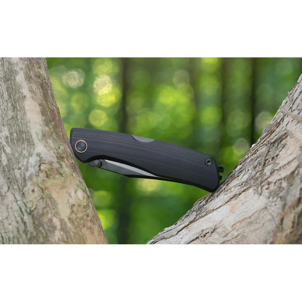 Ніж складаний туристичний Ruike P882-B, (8.5 см) 12С27 /  G10 чорний — фото 16