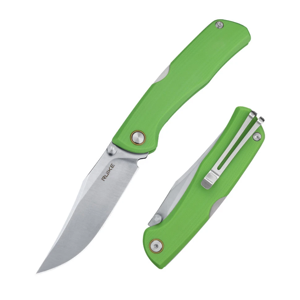 Ніж складаний туристичний Ruike P882-G, (8.5 см) 12C27 / G10 зелений — фото 10