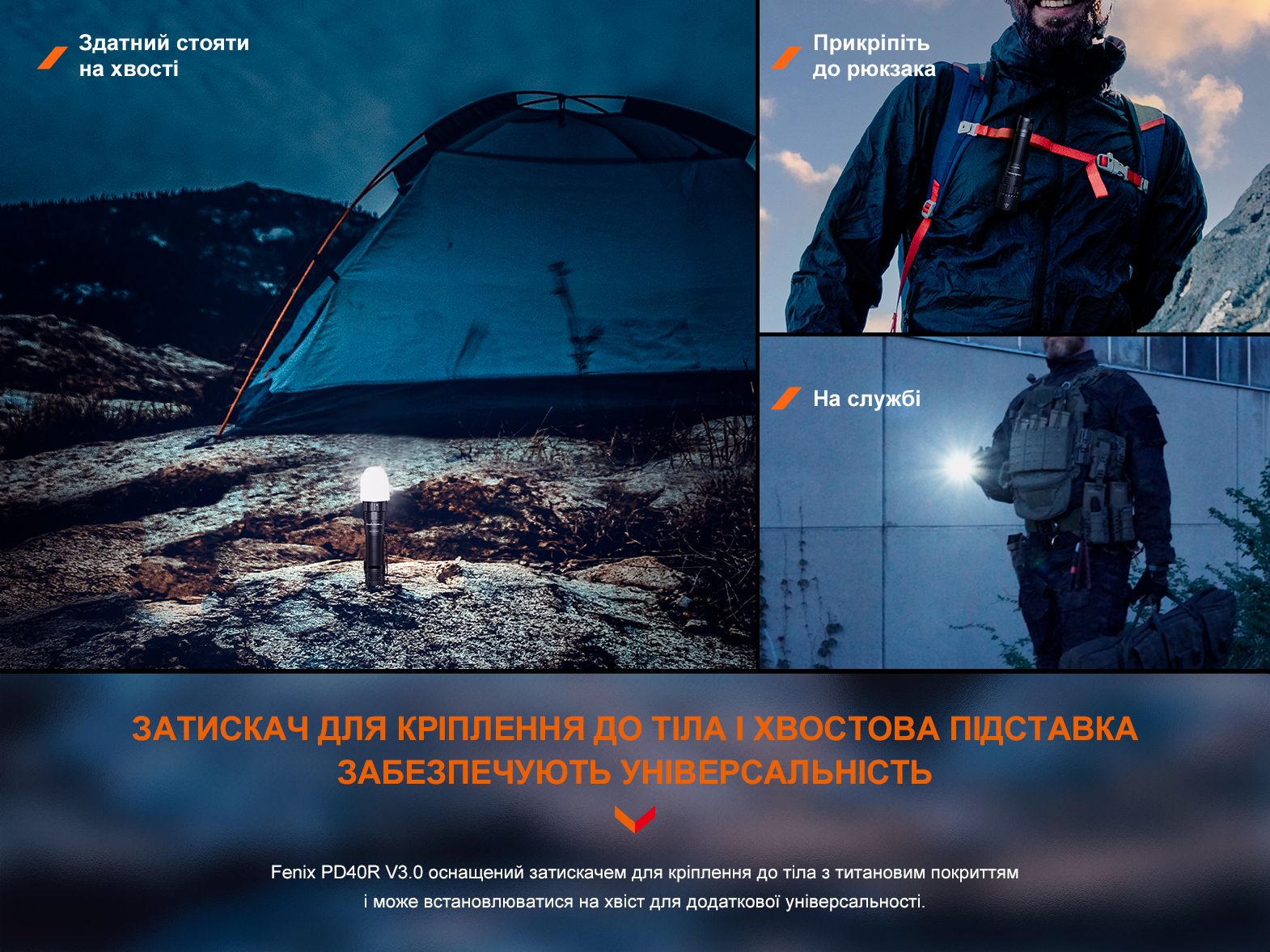 Ліхтар ручний Fenix PD40R V3.0, 3000 lm — фото 14