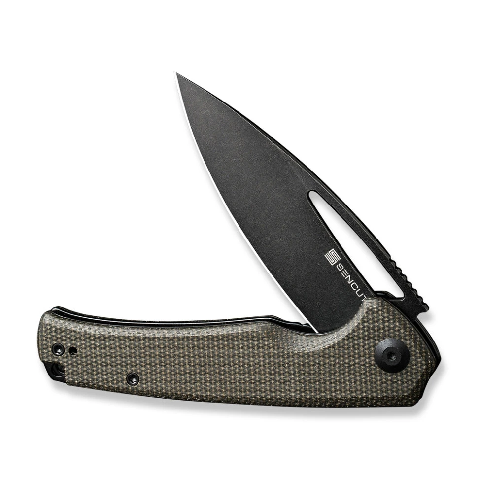 Ніж складаний туристичний Sencut Mims, (8.8 см) 9Cr18MoV / Micarta темно-зелений — фото 3
