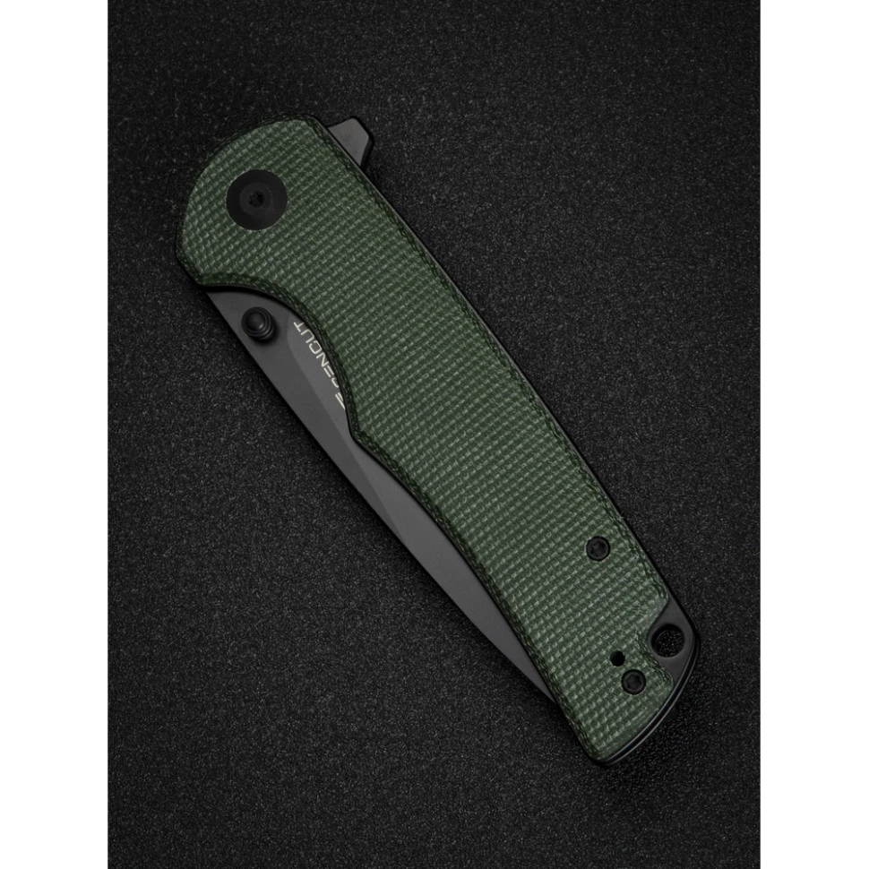 Ніж складаний туристичний Sencut Praktisk, (9.1 см) 9Cr18MoV / Micarta темно-зелений — фото 12
