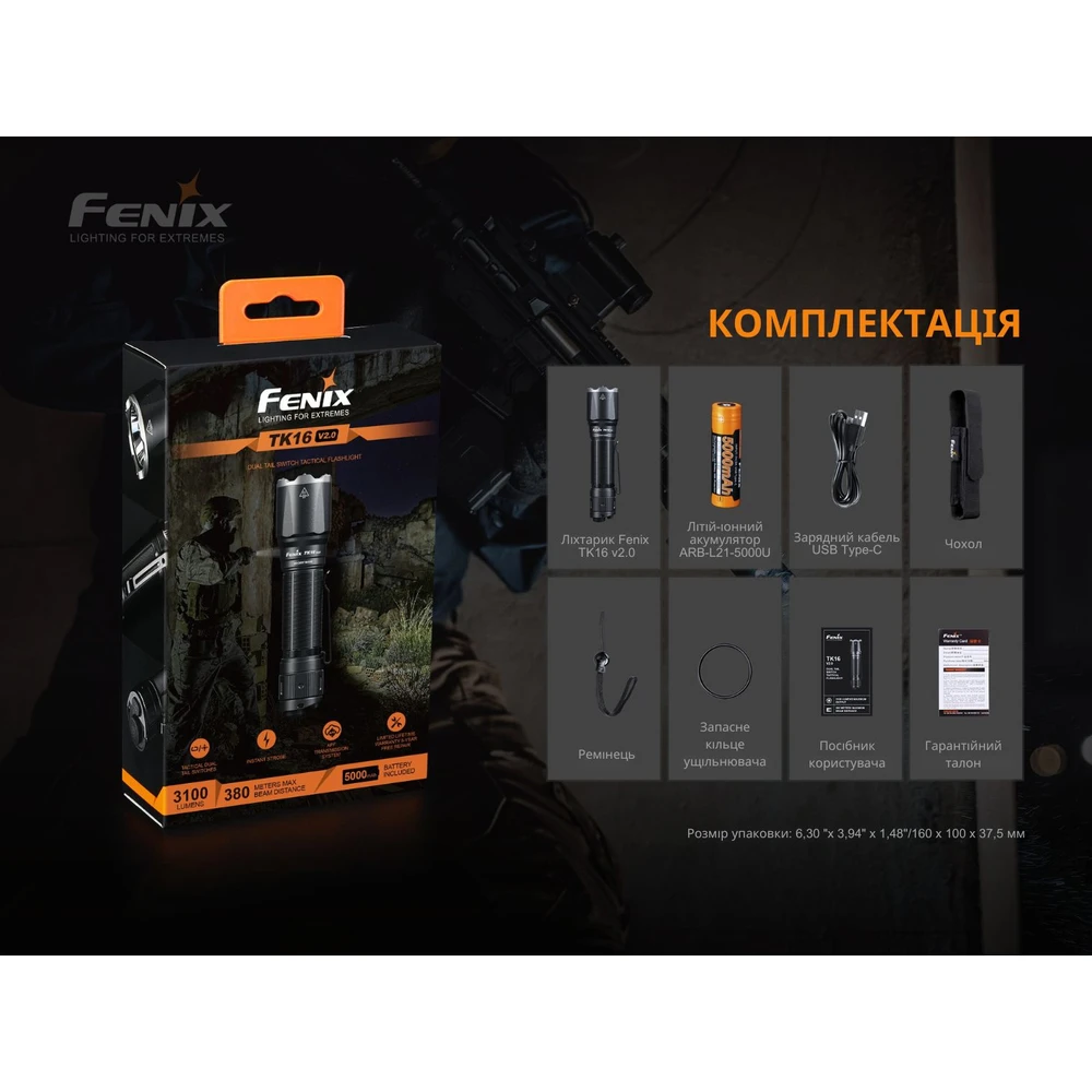Ліхтар ручний Fenix TK16 V2.0 — фото 21