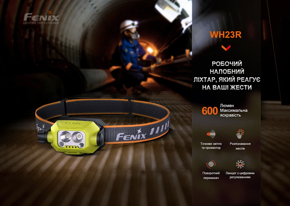 Ліхтар налобний Fenix WH23R з безконтактним датчиком — фото 6