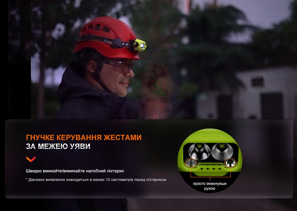 Ліхтар налобний Fenix WH23R з безконтактним датчиком — фото 8