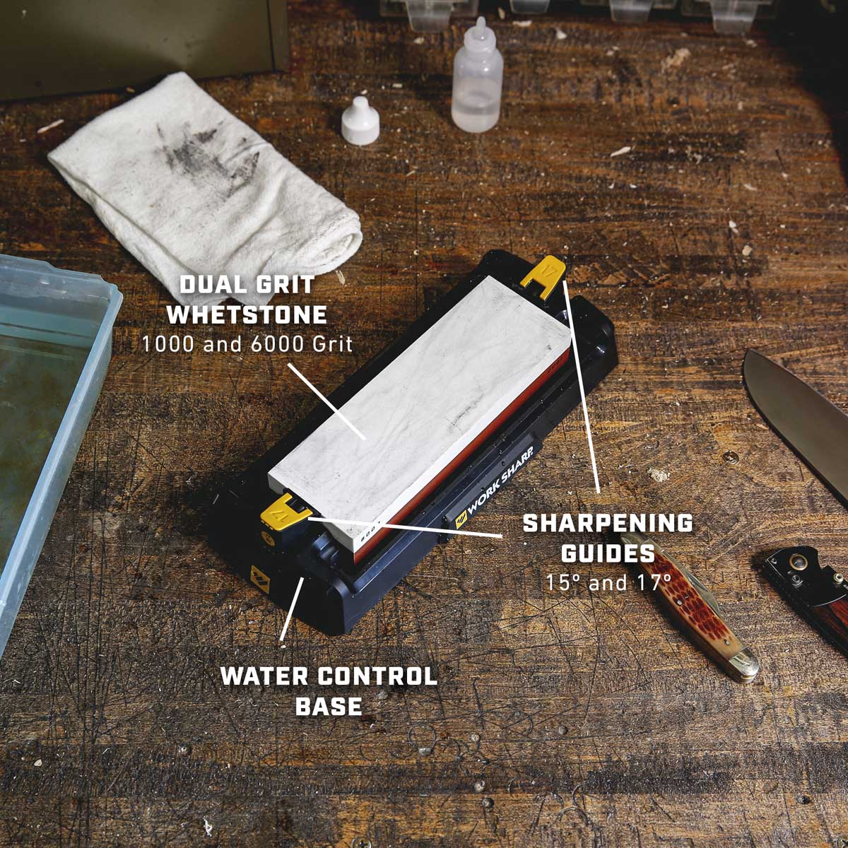 Work Sharp Точилка механічна Benchtop Whetstone Sharpener WSBCHWHT-I — фото 10