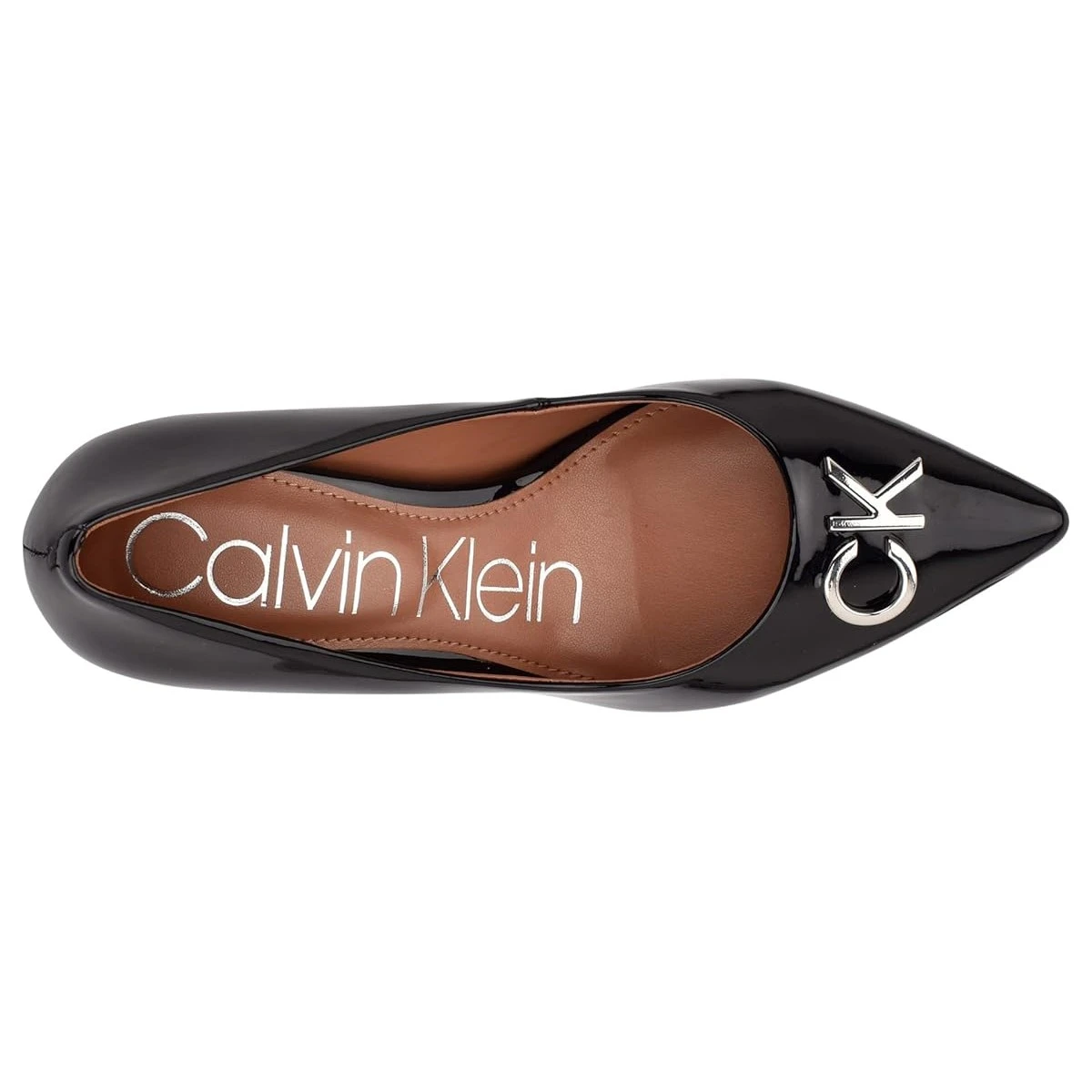 Жіночі лаковані туфлі на підборах Calvin Klein з логотипом 38,5 (8 US) 25,5 см Чорний 1159821616 — фото 3