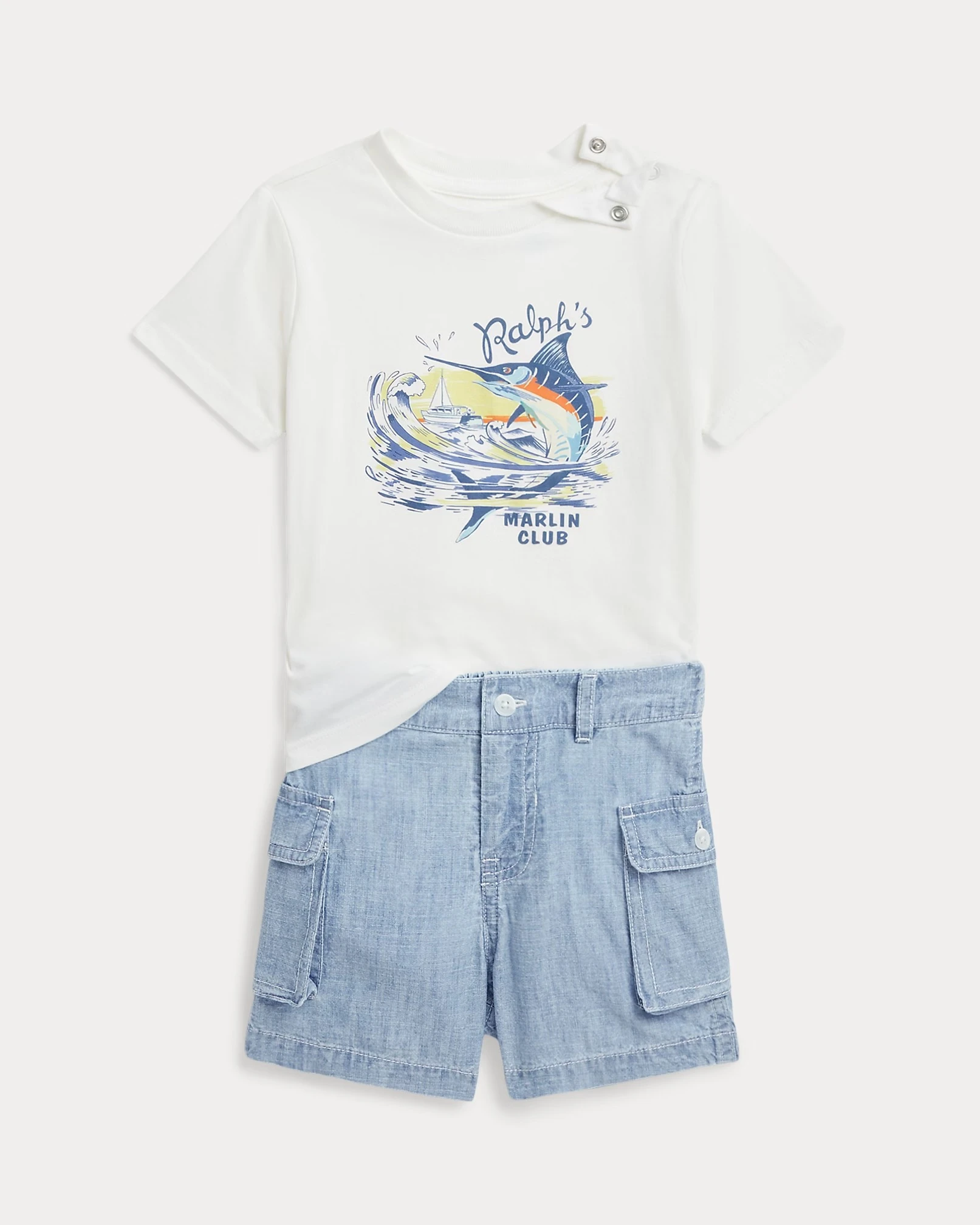 Дитячий комплект від Polo Ralph Lauren футболка та шорти 1159822915 — фото 1