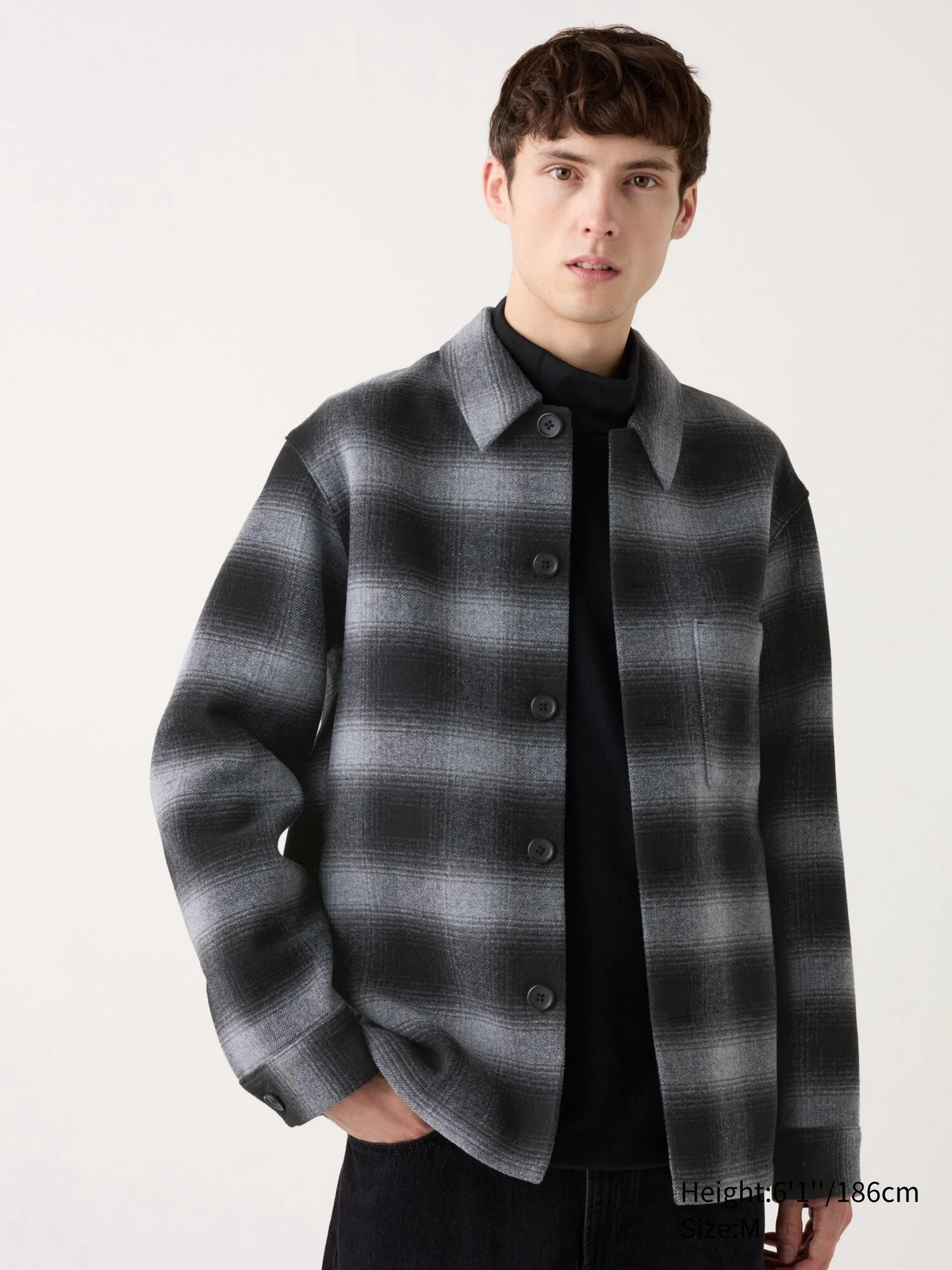 Куртка-сорочка в клітинку UNIQLO на гудзиках 1159828327 — фото 1