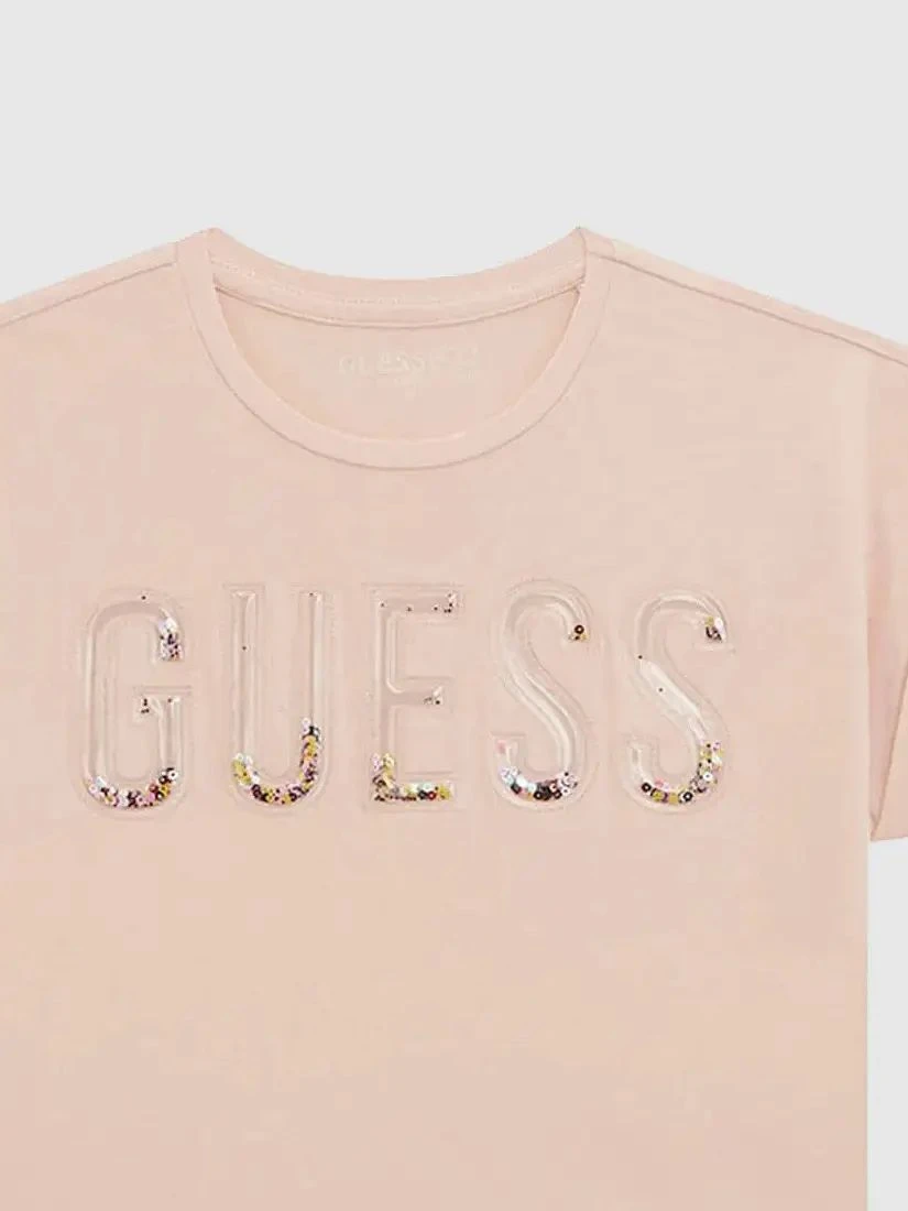 Дитяча футболка Guess з логотипом 1159830857 (Рожевий 8) — фото 3