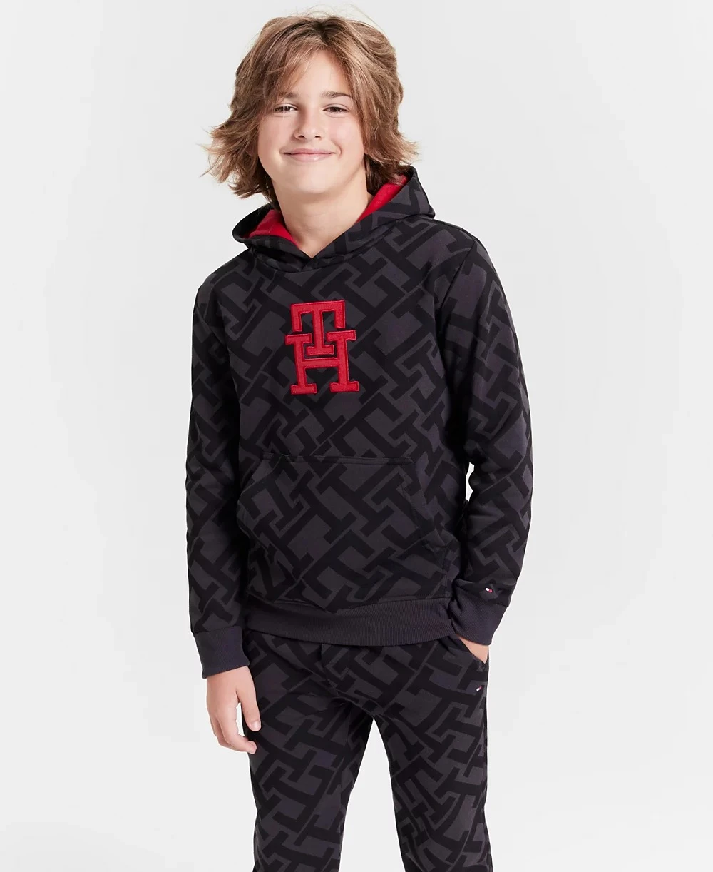 Дитяче худи на флісі Tommy Hilfiger з логотипом 1159834465 — фото 1