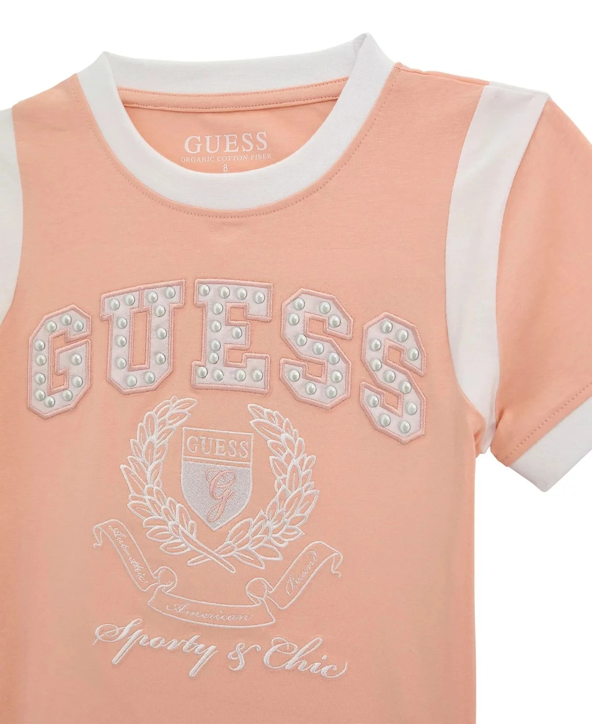 Дитяча футболка Guess з логотипом 1159837444 (Рожевий 8) — фото 3