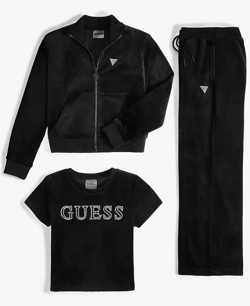 Дитяча велюрова толстовка GUESS 1159837557 (Чорний 8) — фото 9