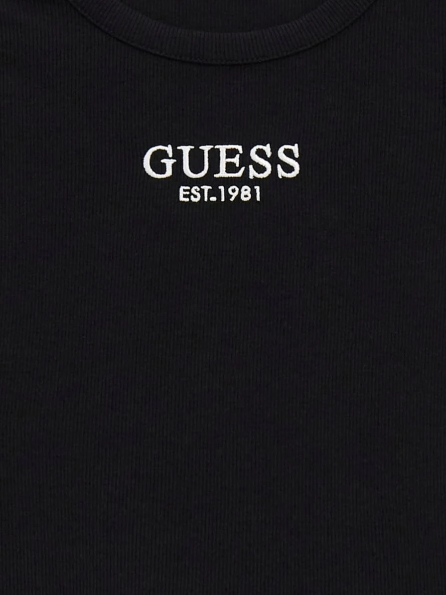 Дитячий топ Guess в рубчик 1159841915 (Чорний 8) — фото 3