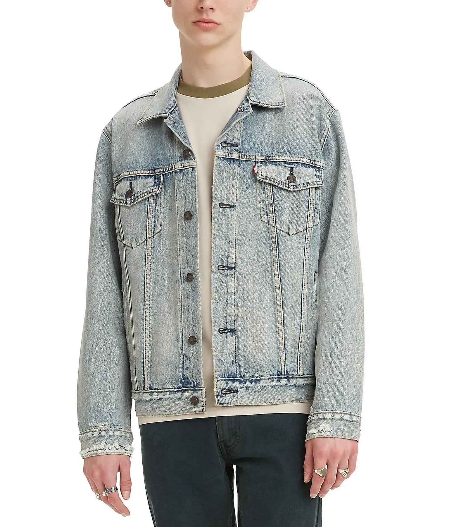 Куртка чоловіча Levi's Men's Light Destructed Trucker Jacket (723340631) — фото 1