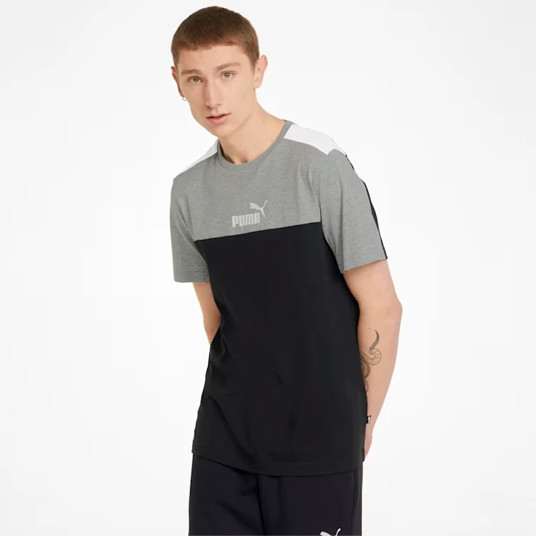 Футболка чоловіча Puma Essentials+ Block Black/Grey (847426-01) — фото 1