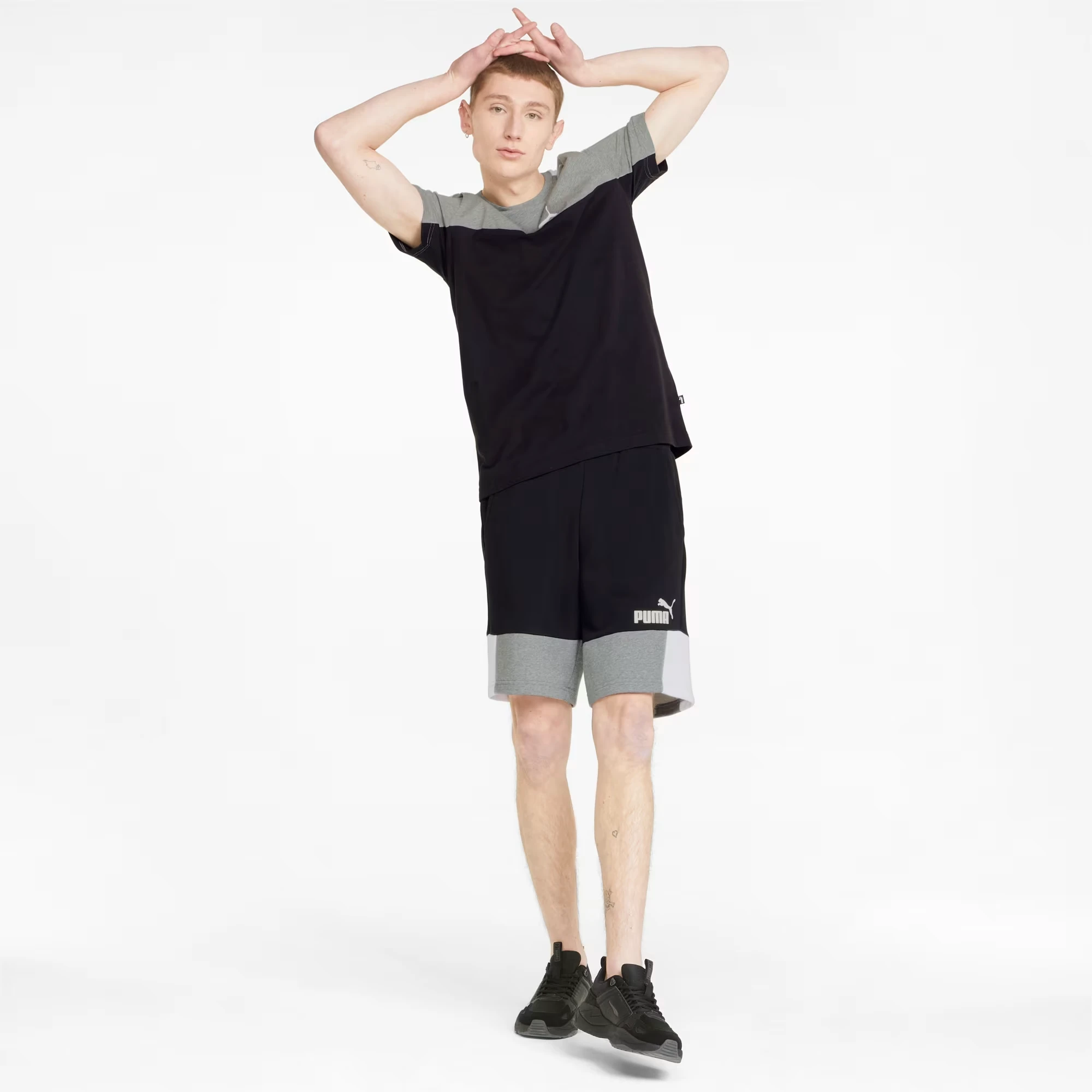 Футболка чоловіча Puma Essentials+ Block Black/Grey (847426-01) — фото 3
