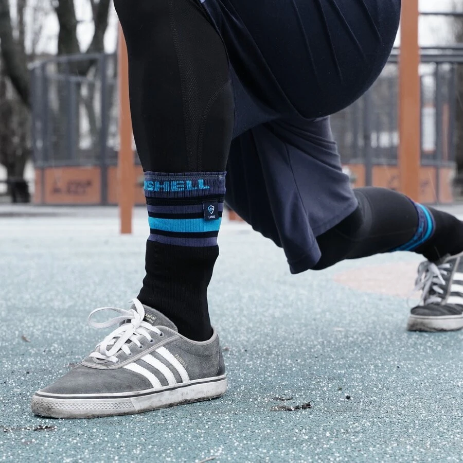 Шкарпетки водонепроникні Dexshell Ultra Dri Sports, р-р XL, з блакитною смугою — фото 4