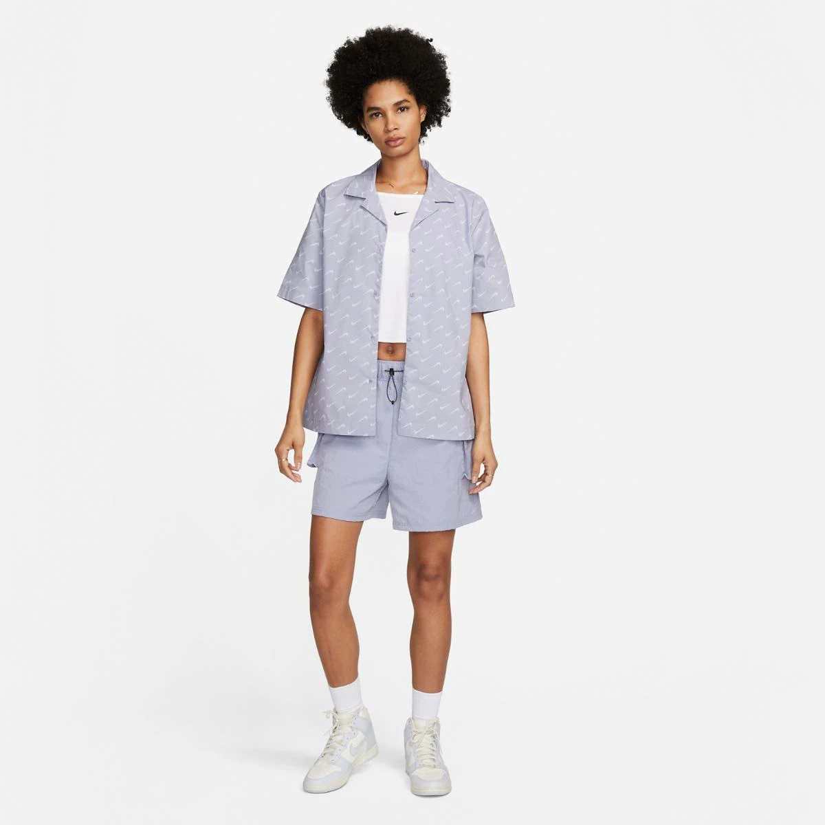 Жіноча сорочка Nike W Nsw Evrdy Mod Wvn Ss Top DV7930-519, L — фото 9