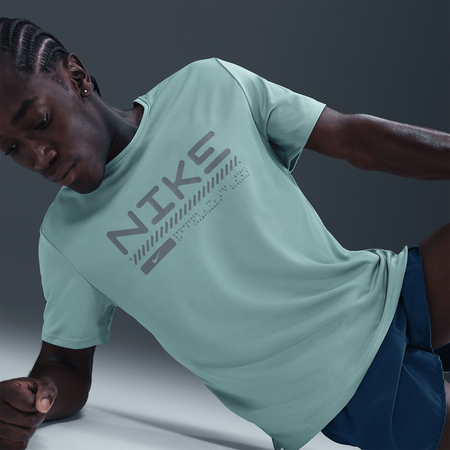 Чоловічі футболки NIKE M NK WINTER MILER SS TOP HV2676-017, L — фото 6