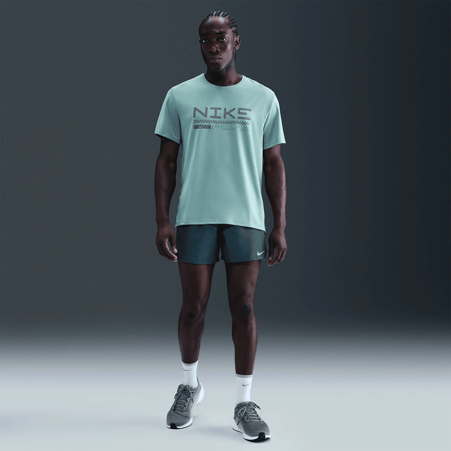 Чоловічі футболки NIKE M NK WINTER MILER SS TOP HV2676-017, L — фото 7