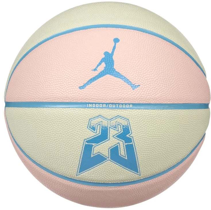 М'яч баскетбольний Nike JORDAN ULTIMATE 2.0 8P GRAPHIC DEFLATED MUSLIN/LEGEND PINK/DK POWDER size 7 — фото 2
