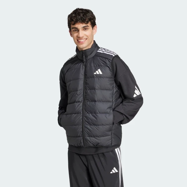 Жилетка чоловіча Adidas Essentials 3-Stripes Light Black (JJ1203) — фото 1