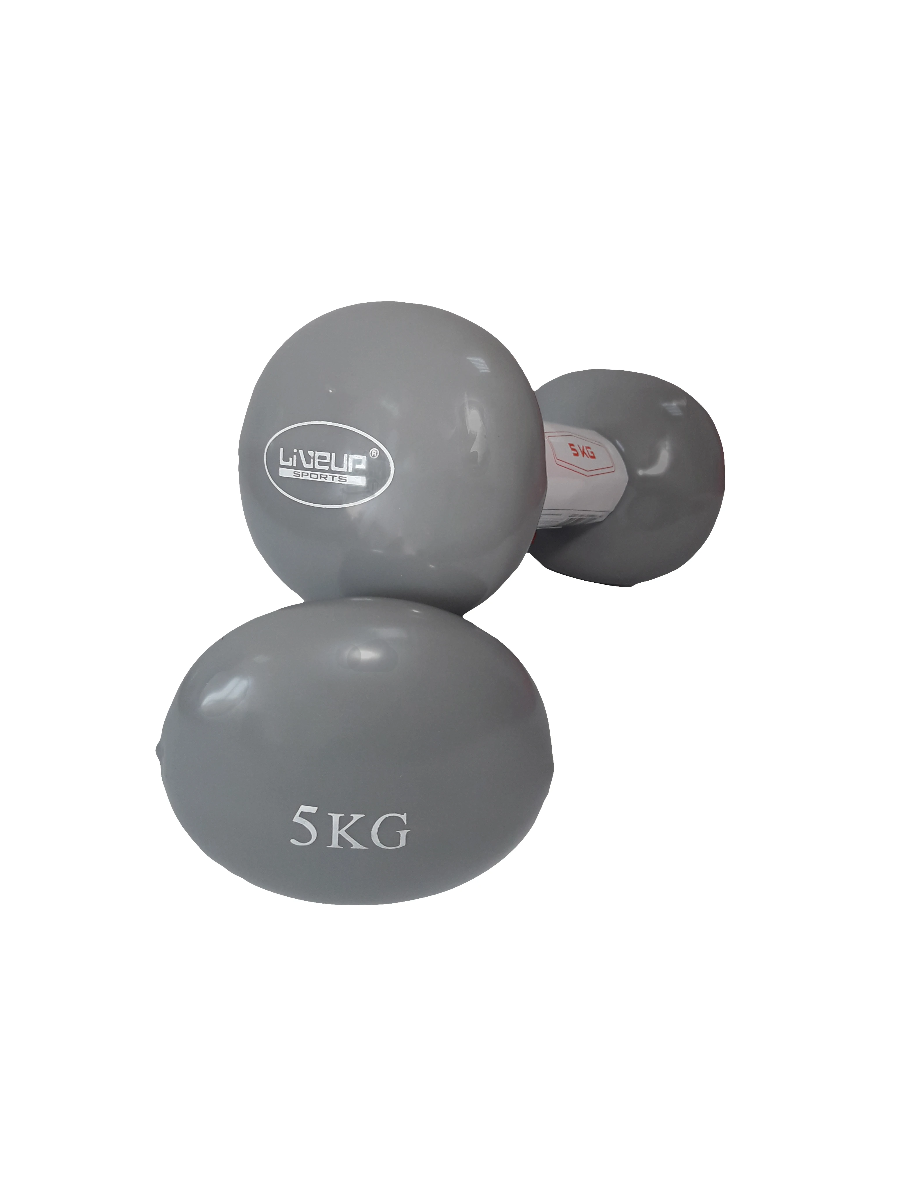 Гантелі для фітнесу Liveup Vinyl Dumbbell Egg (LS2001-5) — фото 3