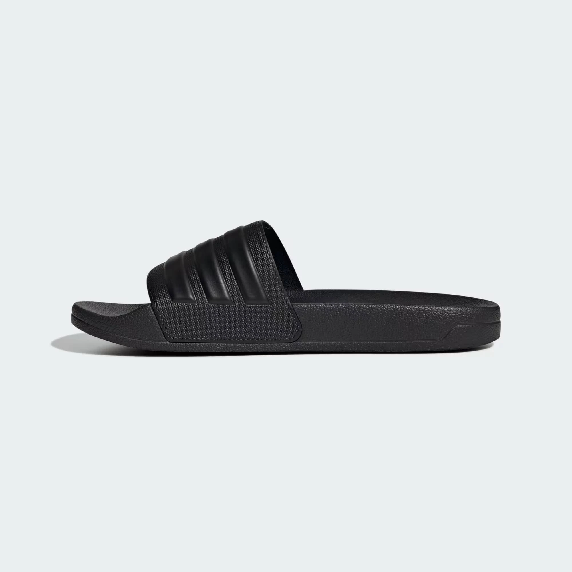 Легкі шльопанці Adilette Shower від Adidas з фірмовими смужками 46 2/3 (12 US) 29,5 см Чорний 1159819886 — фото 4