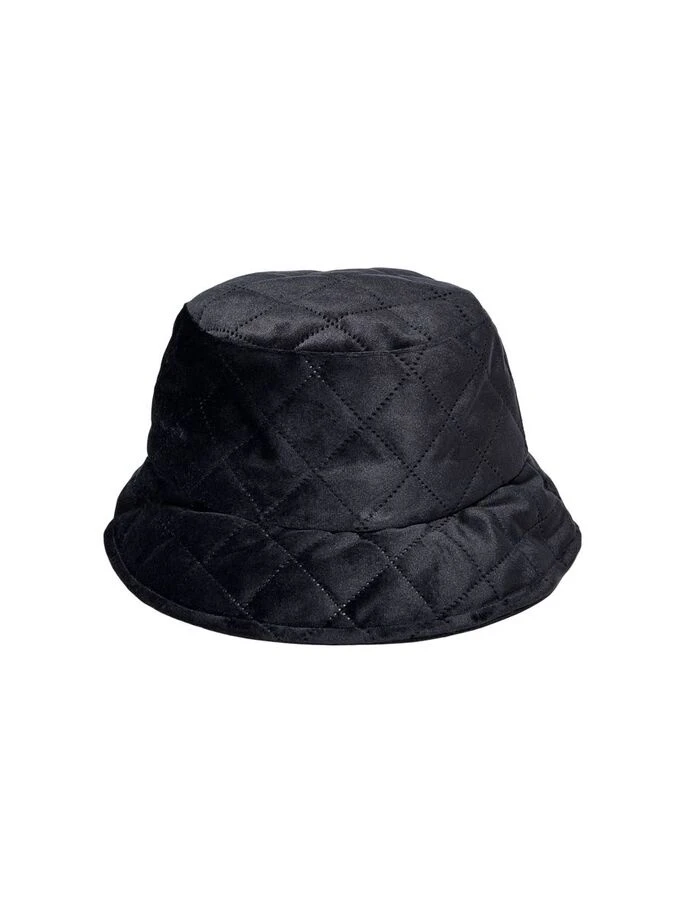 Панама ONLMANDY VELVET QUILT BUCKET HAT 15245399-Black ONLY XS/S Чорний — фото 3
