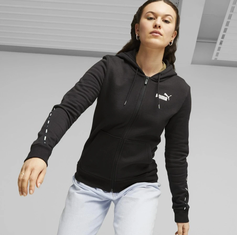 Худі ESS TAPE Full-Zip Hoodie 67599701 Puma XS Чорний — фото 1