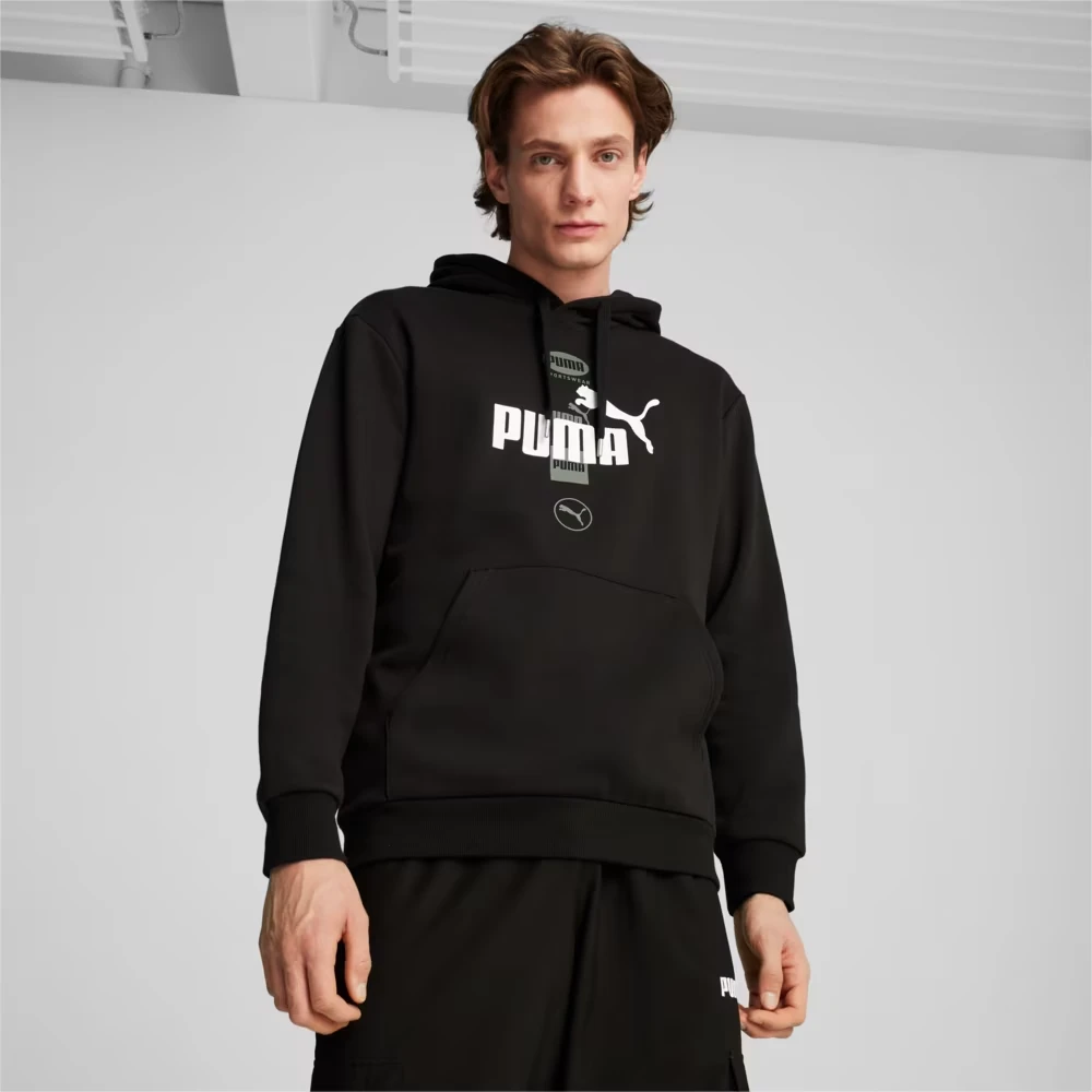 Світшот PUMA POWER Graphic Hoodie 68174101 Puma XS Чорний — фото 1