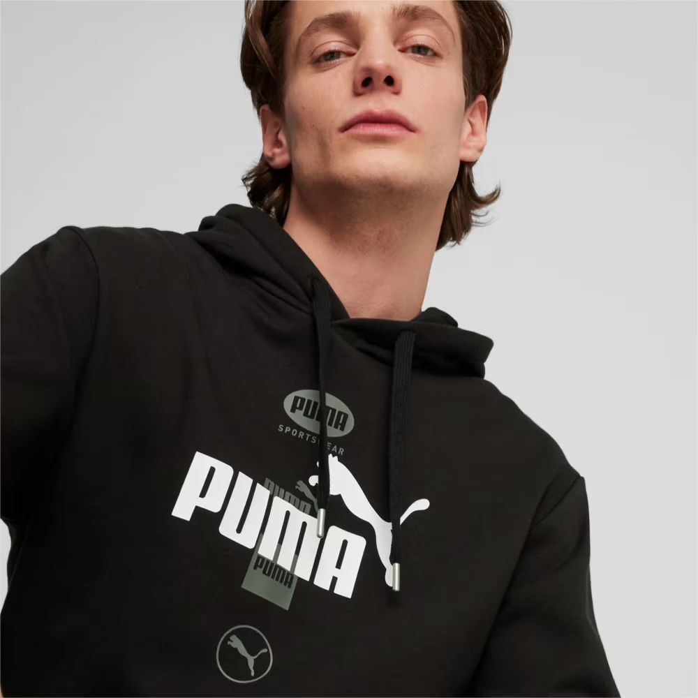 Світшот PUMA POWER Graphic Hoodie 68174101 Puma XS Чорний — фото 5