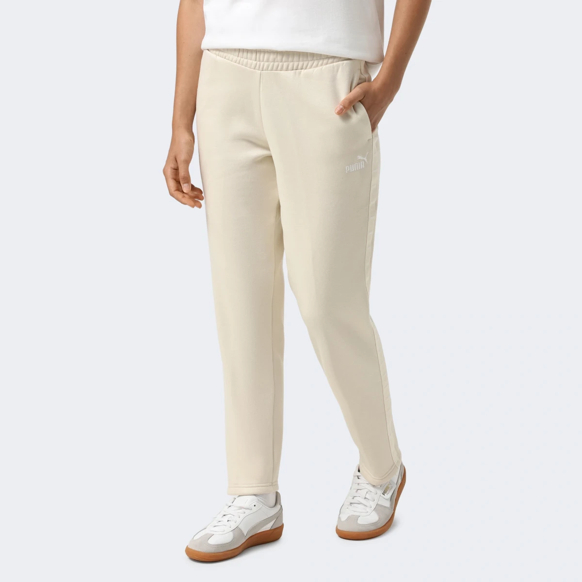 Спортивні штани ESS TAPE Sweatpants 68809887 Puma L Бежевий — фото 1