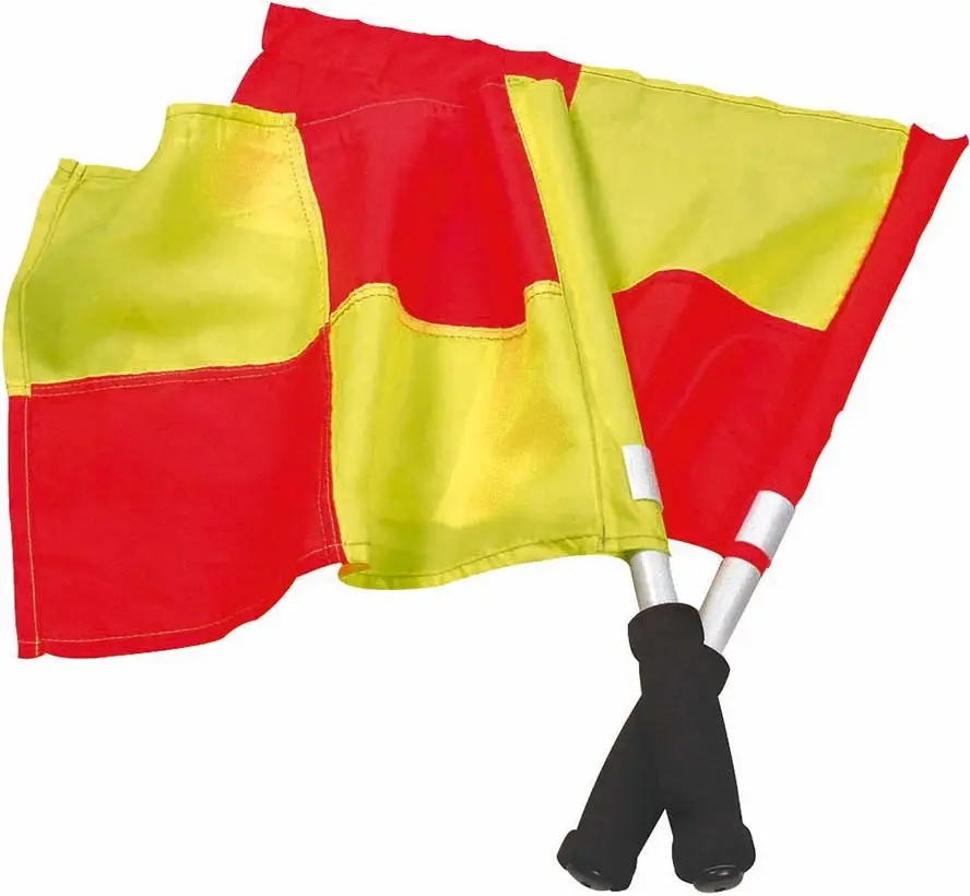 Прапорець Лайнсмена Аматорський SELECT Lineman's flag Classic, 2 прапора (231) жовтий/кр — фото 2