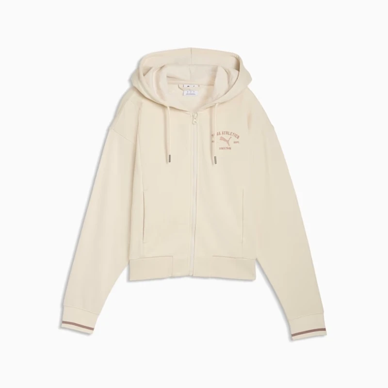 Кофта PUMA CLASS Full-Zip Hoodie 69187887 Puma L Бежевий — фото 5