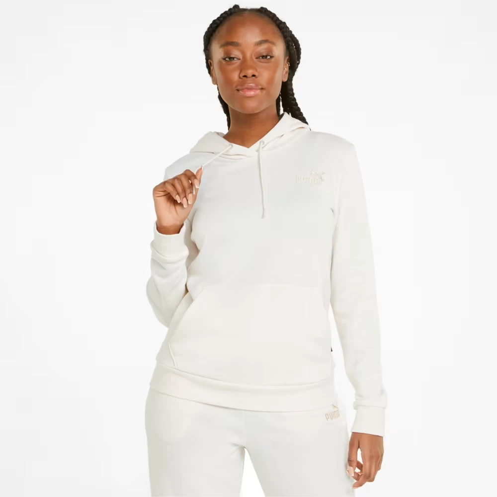 Толстовка ESS+ Embroidery Hoodie 84833299 Puma XS Білий — фото 1