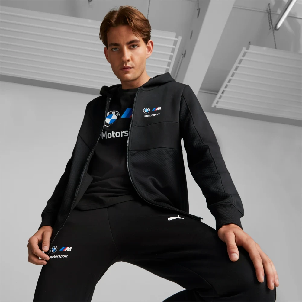 Куртка чоловіча Puma Bmw Motorsport Hooded Sweat Jacket Black (535864-01) — фото 4
