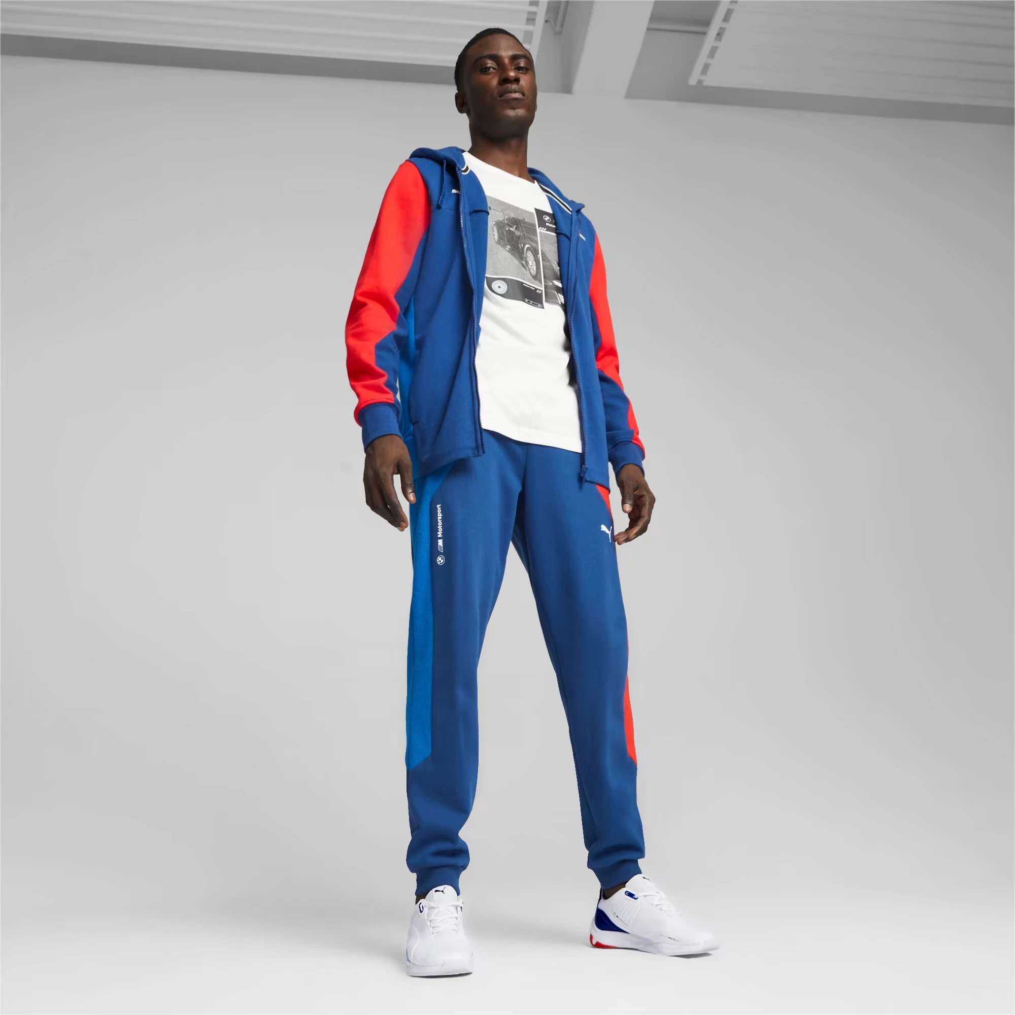 Кофта чоловіча Puma Bmw M Motorsport Hooded Sweat Jacket Blue (621221-04) — фото 3