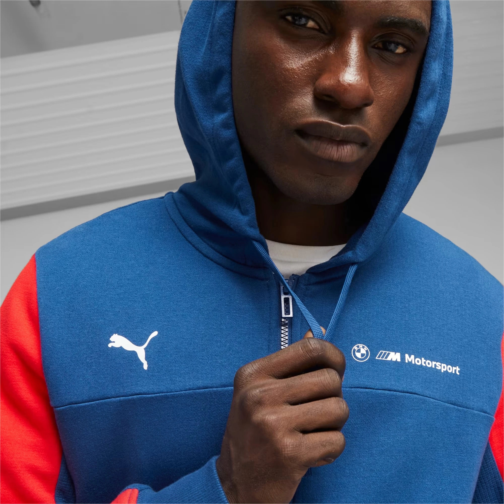 Кофта чоловіча Puma Bmw M Motorsport Hooded Sweat Jacket Blue (621221-04) — фото 5