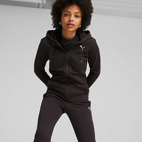 Спортивний костюм жіночий Puma Classics Hooded Fl Blac (622637-01) — фото 1